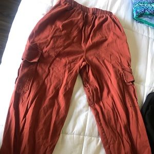 Burnt orange cargo pants